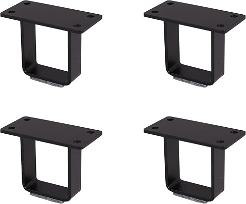 4 x 2 1/2 pulgadas Mini patas en forma de U para bricolaje, resistencia industrial, patas de mesa modernas, patas de gabinete en forma de U, juego