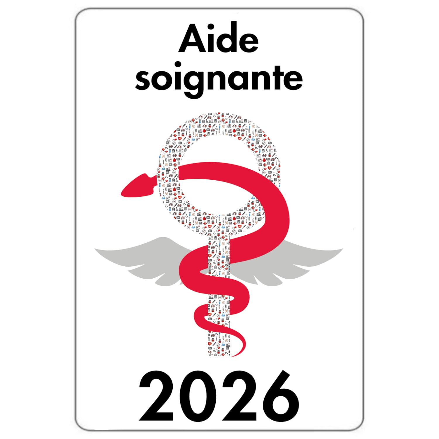 TOPSTUFF - Caducées Soignants 2026 – Autocollant pour Pare-Brise Voiture – Vitrophanie Résiste aux UV (Aide-Soignante) - 4