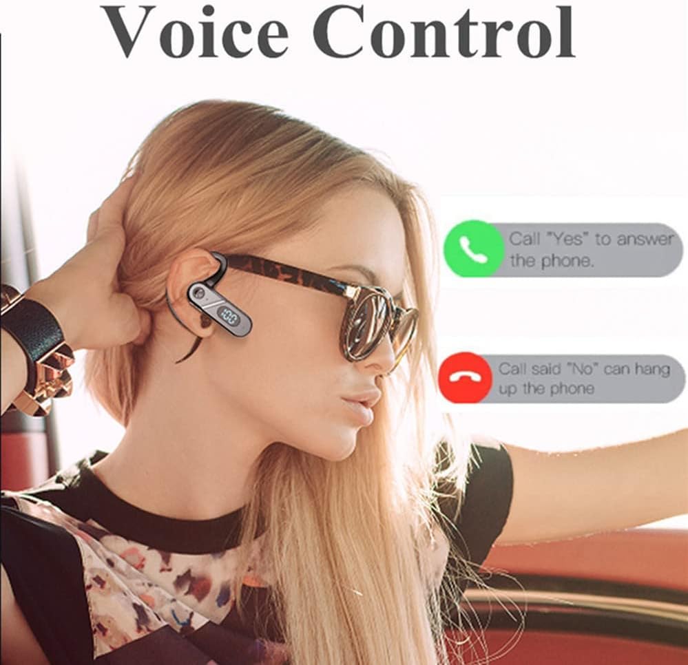 Miniatura 2 de Uigsas Auriculares Bluetooth Auriculares inalámbricos Bluetooth Auriculares de respuesta de control de voz de un solo oído para teléfono celular