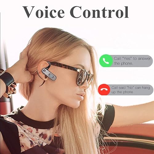 Uigsas Bluetooth Headset Wireless Bluetooth Earpiece Single Ear Voice Control Answer Earphones For Cell Phone Computer Laptop Driver Trucker #TOP1