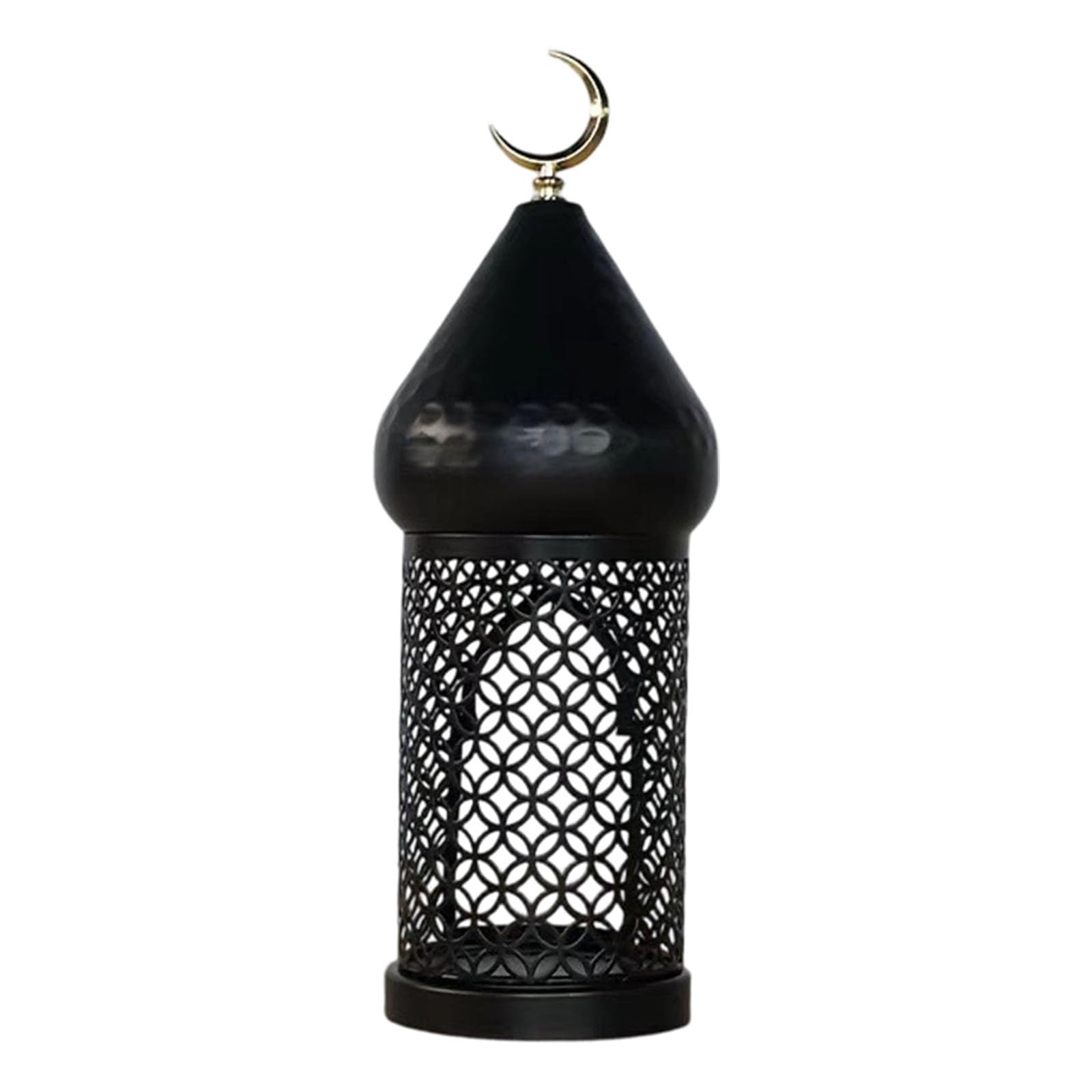 CAZSTYK Moroccans Hollow Out Candleholder Black Iron Lamp Decorative Tealight Stand for Wedding Eid Ramadans Event Black Iron Candleholder Lamp