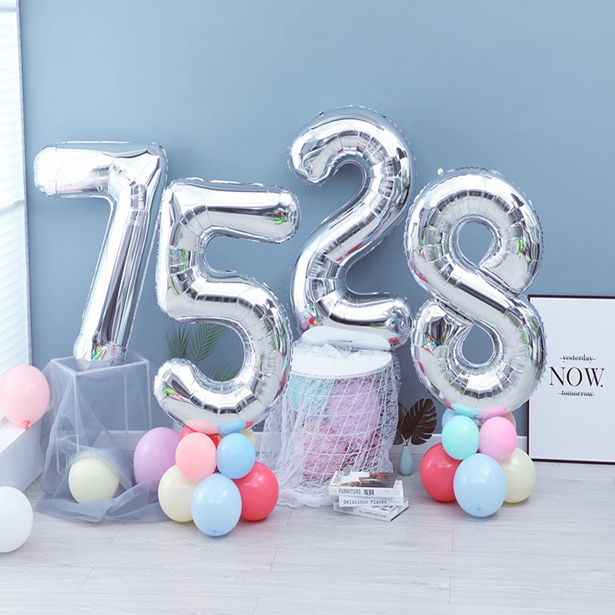 Palloncino D'argento Font Numero 3 3 3d Illustrazione di Stock