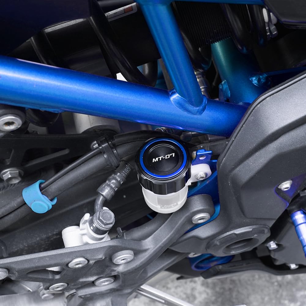 Apto para MT 07 MT07 MT-07 FZ07 2014-2024 2025 2026 Accesorios de aluminio motocicleta Cubierta delantera trasera del depósito de líquido de frenos Tapa de llenado de aceite del motor