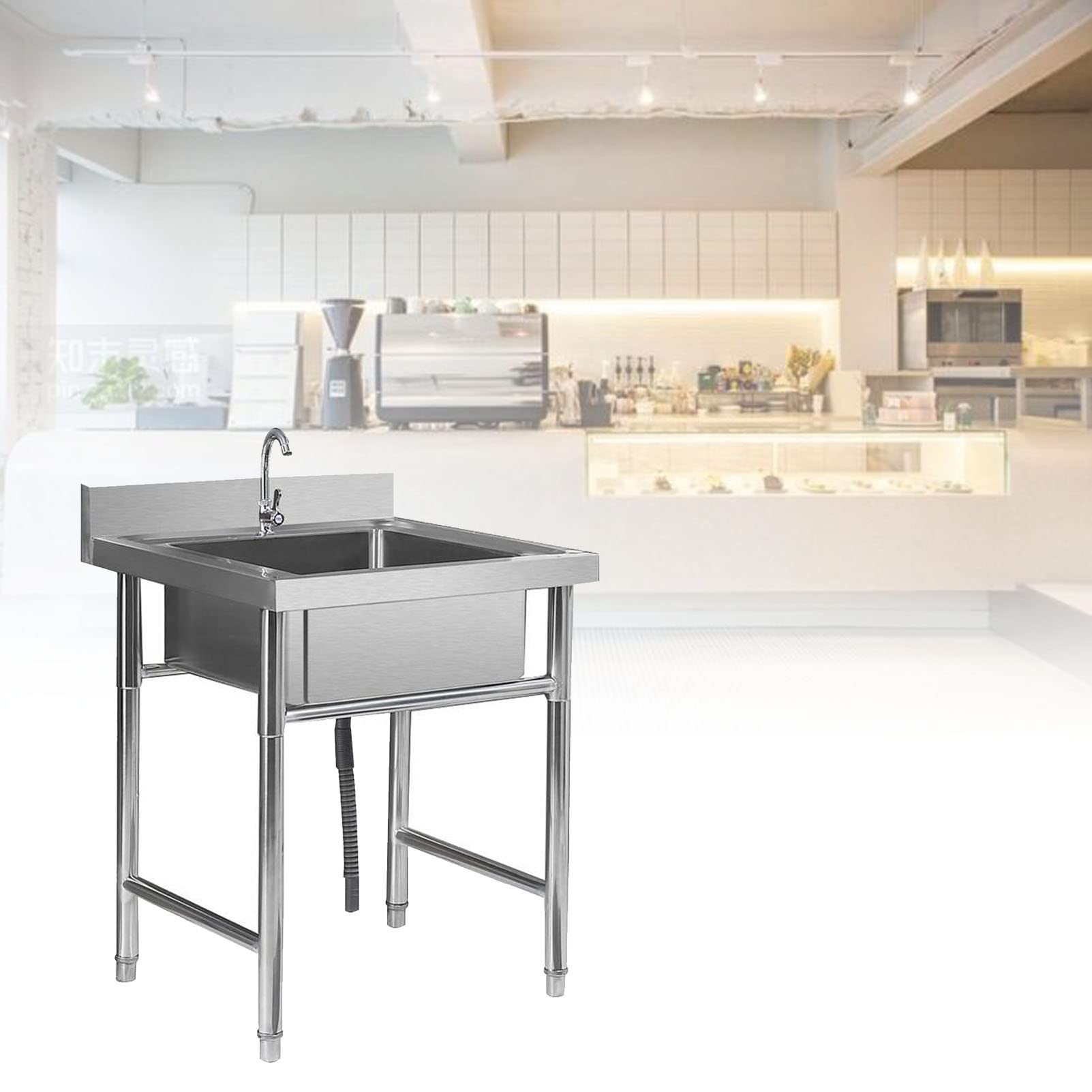 ZQFHSX 304 Stainless Steel Sink, Compartment Commercial Kitchen Sink for Restaurant, and Home