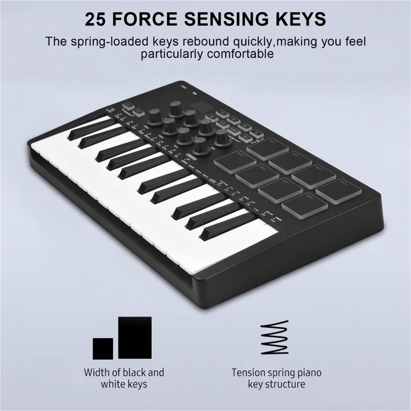 Teclado De Música Con Controlador Portátil Teclado Electrónico Profesional