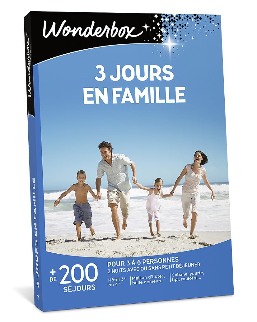 Wonderbox - 3 Jours en Famille - Coffret Cadeau - Idée Cadeau Séjours