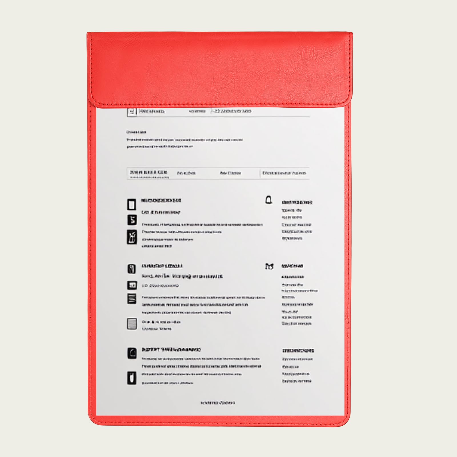 PATIKIL Planche À Pince Taille Lettre A4 En Cuir PU, 24x34cm Porte-dossiers Magnétique Professionnel Avec Porte-Stylo Organisateur De Bureau Style 3, Marron