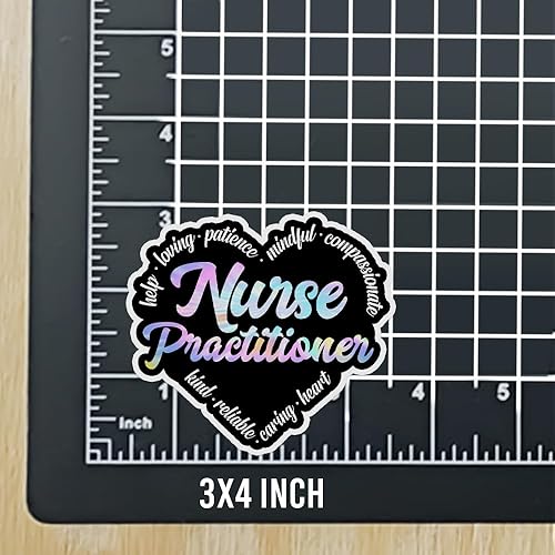 Miniatura 4 de (3 unidades) Calcomanías de enfermera practicante, calcomanías de enfermería, calcomanías médicas, divertidas calcomanías de enfermera practicante,