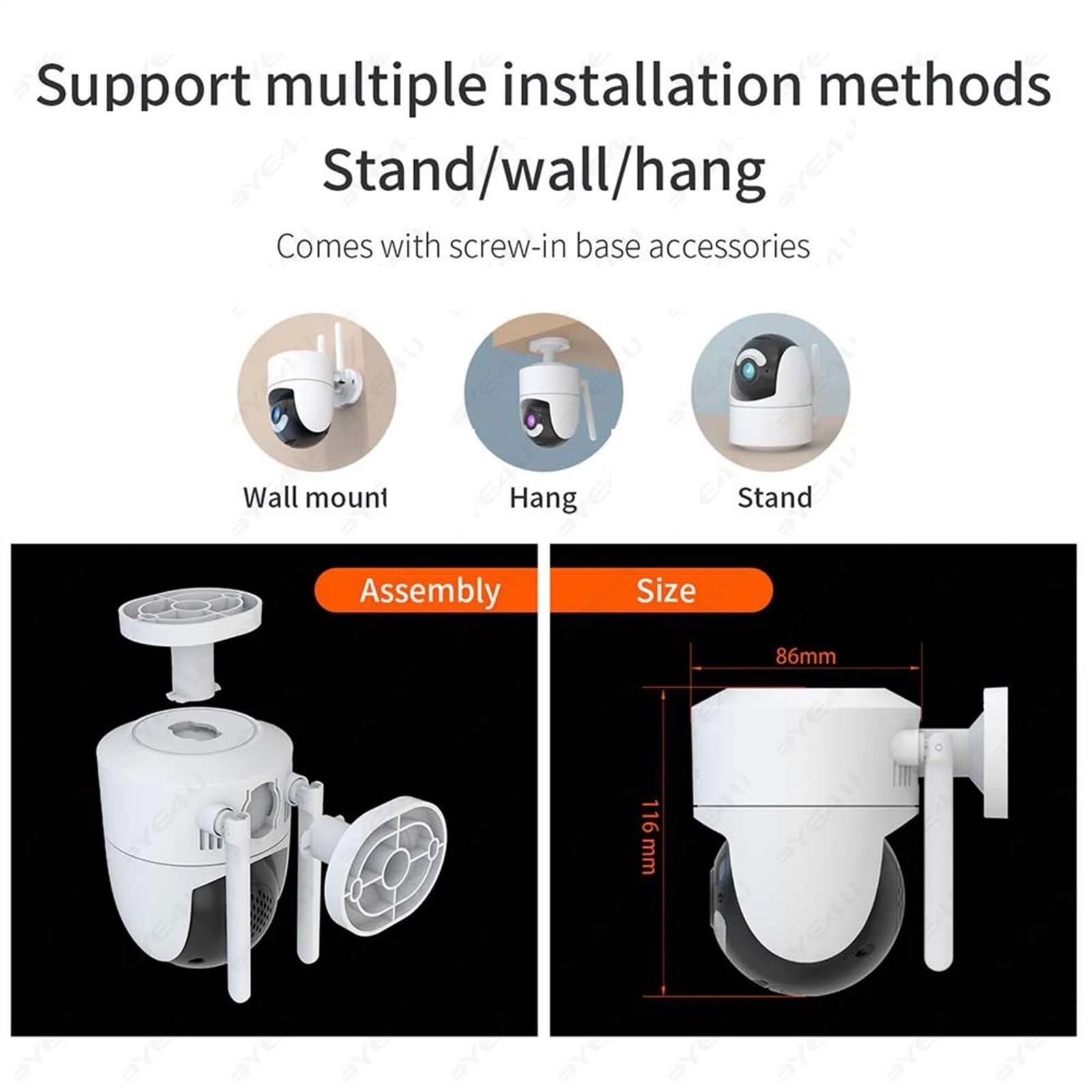 Caméra de sécurité, Caméra 2K 4MP extérieure sans Fil 2.4/5G PTZ Protection de sécurité caméras Surveillance Maison NVR CCTV caméra IP(T Camera Add 128G)