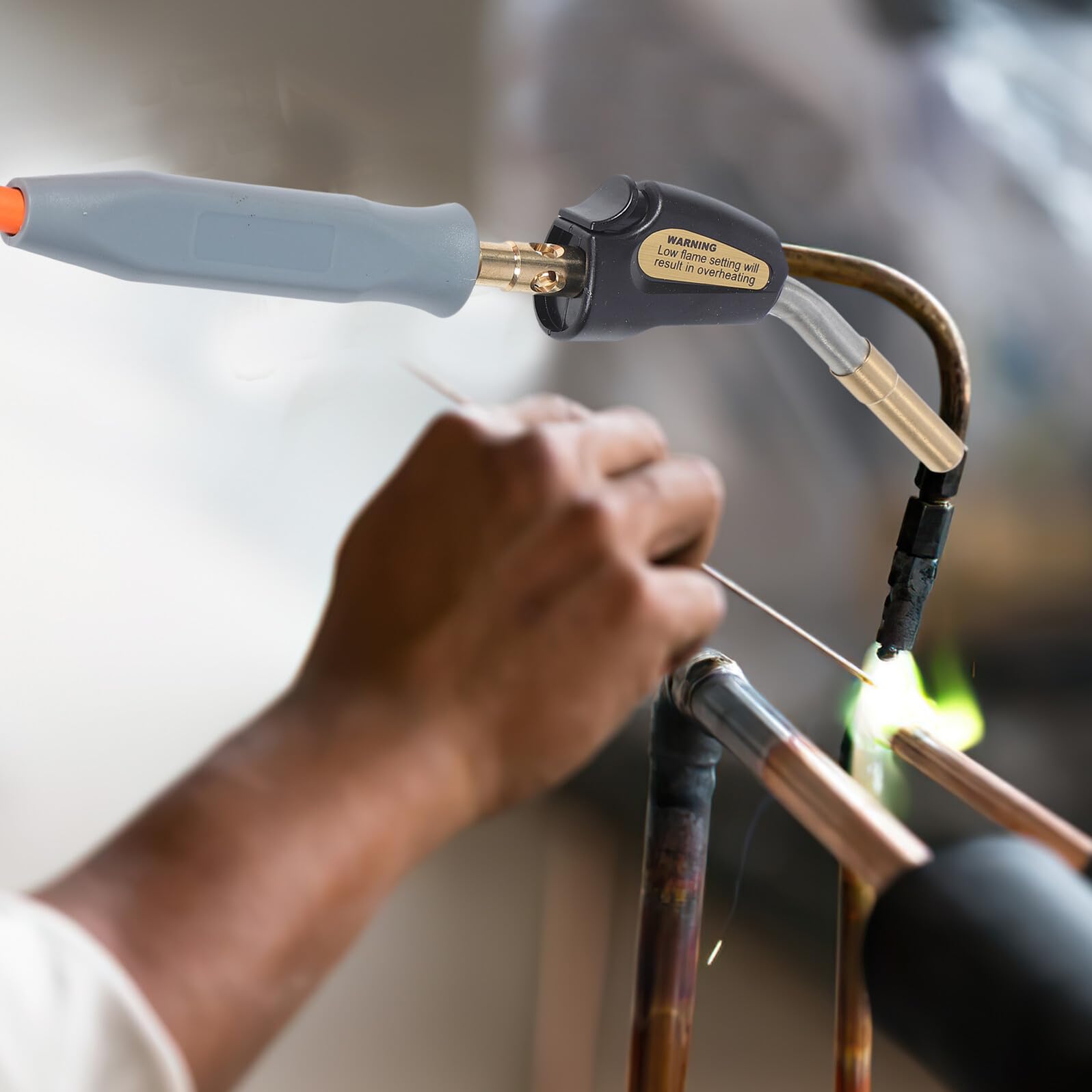 Soplete de Gas para Soldadura y Reparación con Válvula Fina Americana y Diseño Duradero Compatible con Fontanería y Cocina Gas