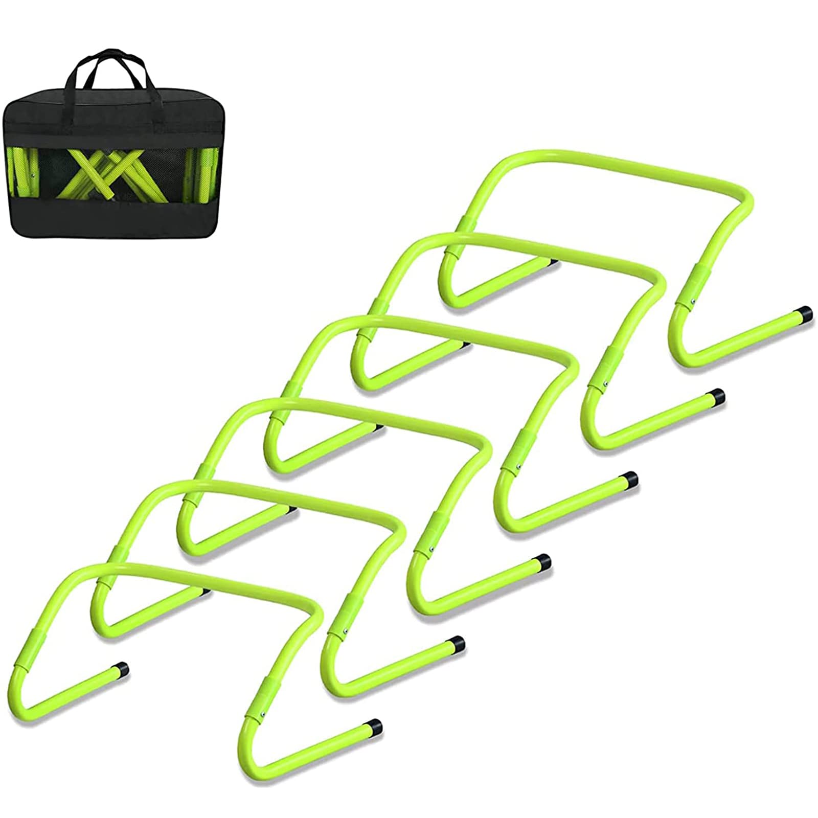 XMTECH 6er-Set Koordinationshürden Speed/Agility Training Hürden Höhenverstellbar 20/30 cm Trainingshürden Hürdenlauf Fußball Training Beweglichkeits Koordinationstraining