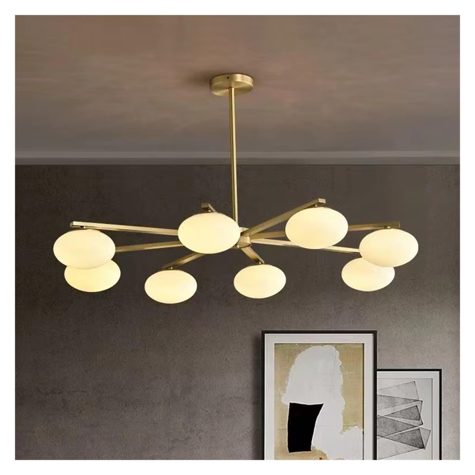 ITOSUI Nordic Glass Chandelier Lighting Copper Hanging Lamp Living Room Dining Bedroom Study Home Deco Fixtures,Modern