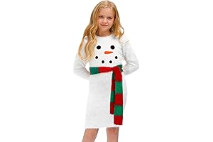 Girls Christmas Ugly Sweater Midi Dress: Festive Winter Attire