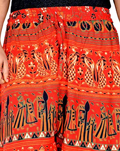 Image of Rajvila Women's Cotton Regular Fit Printed Palazzo for Women (P38NT 0007)