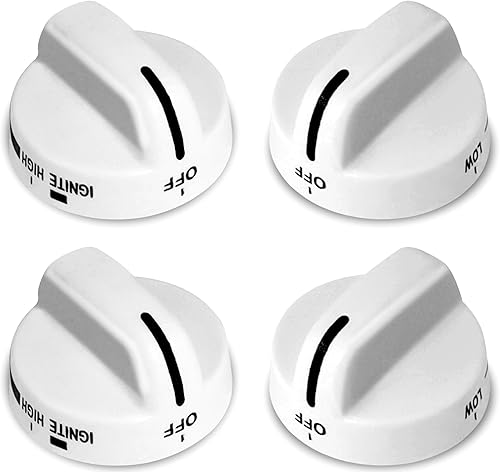 TOMOON WP8273104 8273104 Pomos de control de quemador de superficie con eje D Perilla de repuesto para estufa de gas para estufas Whirlpool Roper