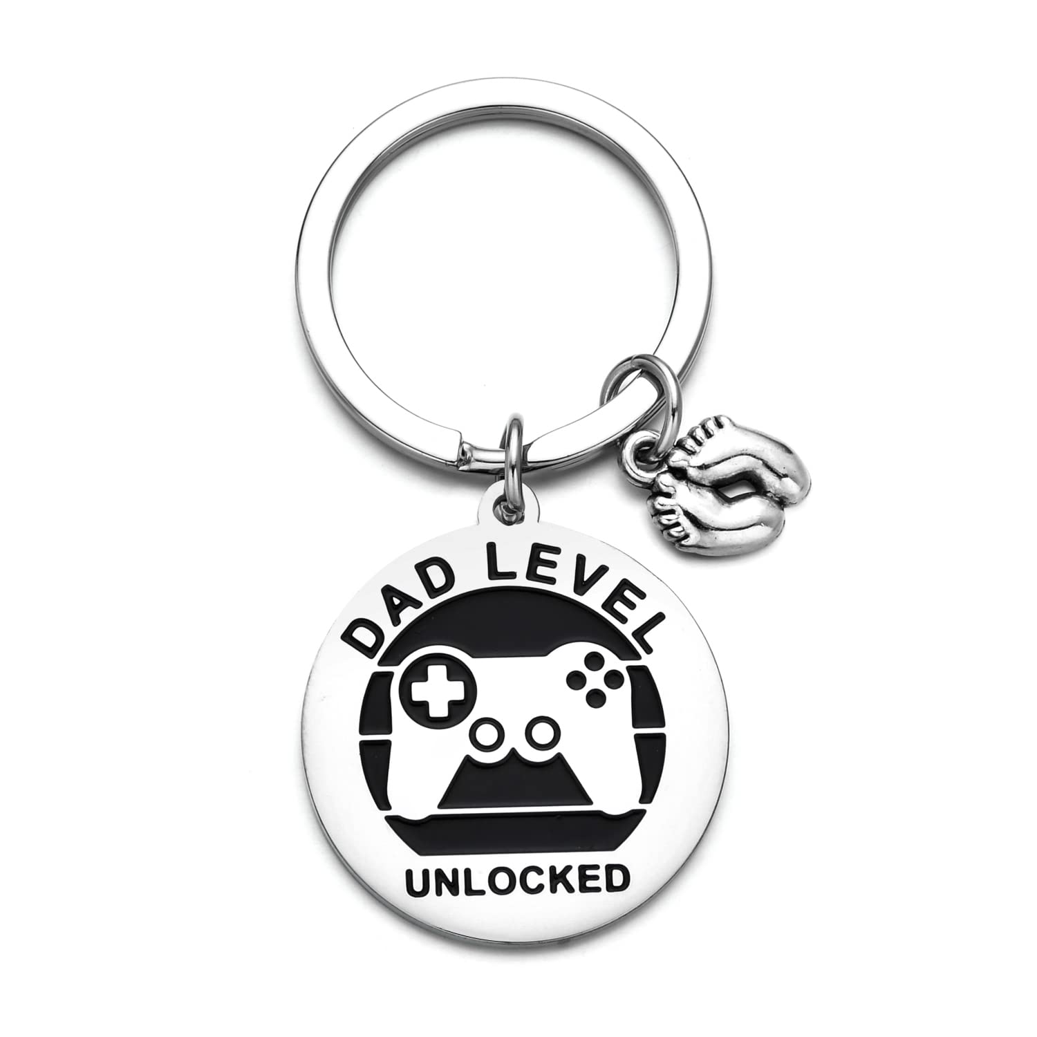 First Time Dad Gifts Keychain for First Fathers Day 2023 from Wife Mom Daddy Dad to Be Gifts First Time Dad Level Unlocked Key Chain Father's Day Pregnancy Announcement Gift for Men Husband