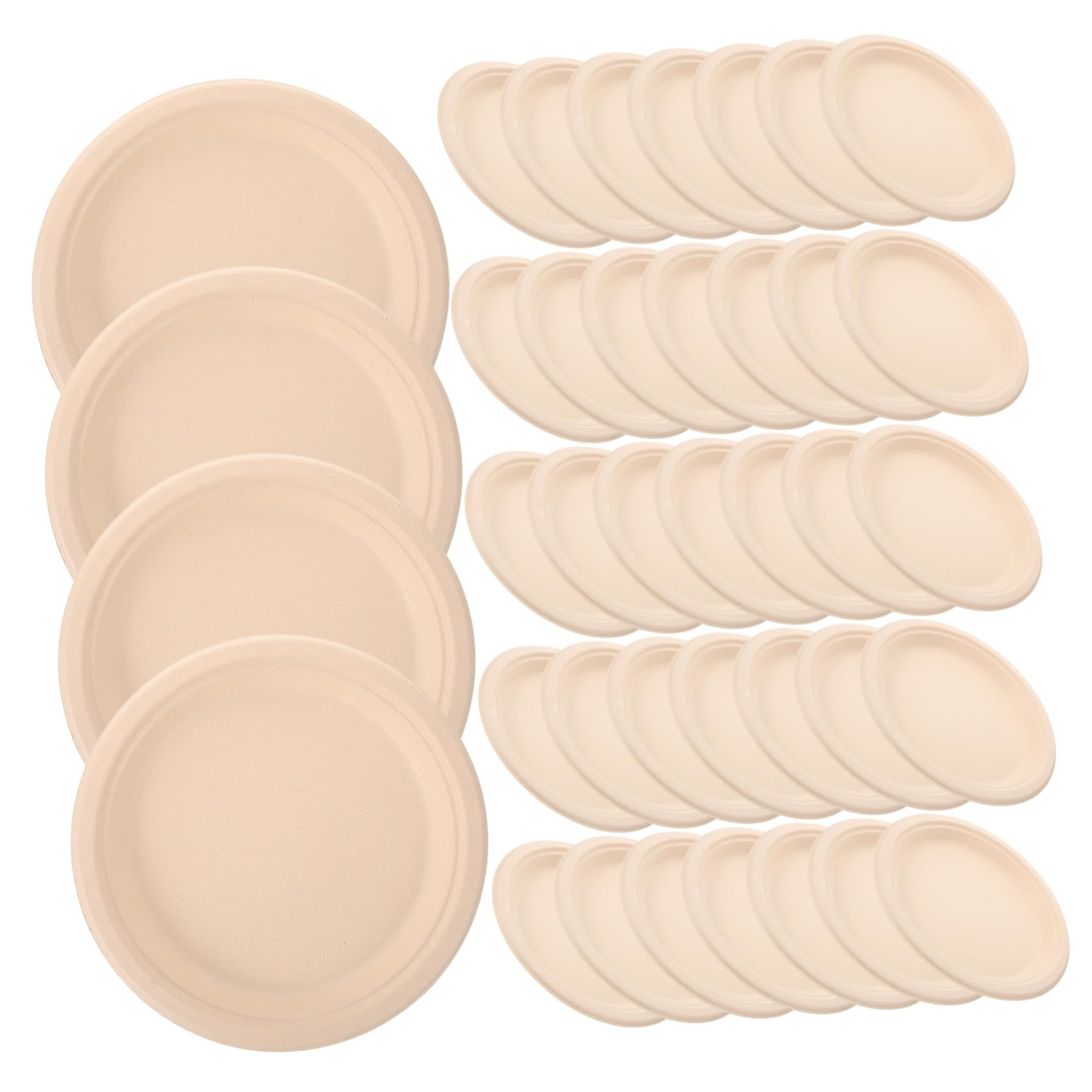 PACKOVE Pappteller aus Papier 50 Stück Stabil und Praktisch für Partys Grillabende Hochzeiten Picknicks und Desserts