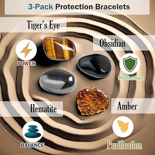 Histone Germanium Lymphatic Detox Bracelet For Women, Natural Stone Beads Layered Lymphatic Drainage Health Energy Healing Bracelets Adjustable Crown Beaded Gift Jewelry3