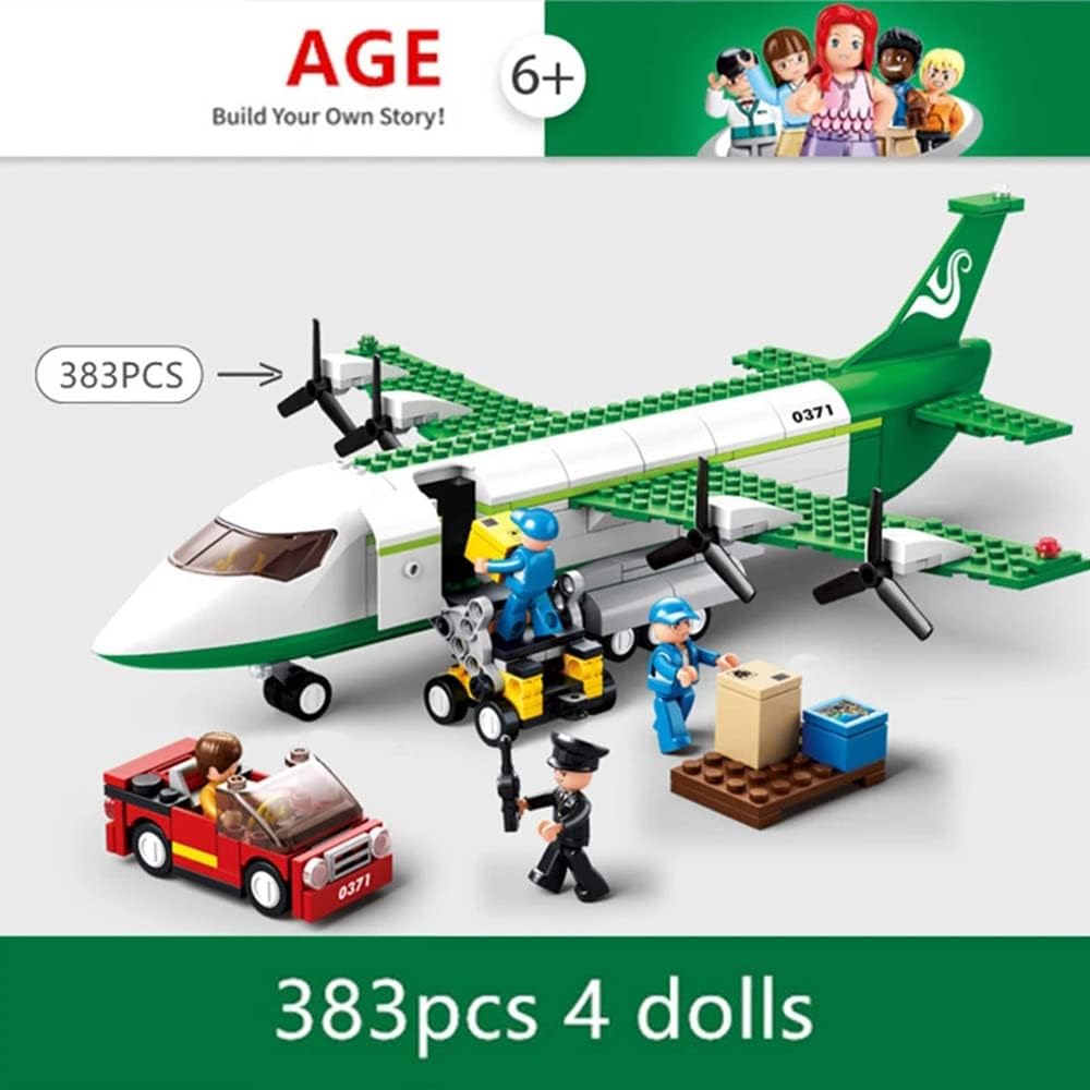 Building Blocks City Airplane Station Toy for 6-12 Years Old Boys,City Airport Building Kits Kids Toys STEM Learning Building Bricks Helicoper Birthday Gift for 6-12 Children (383 Pieces)