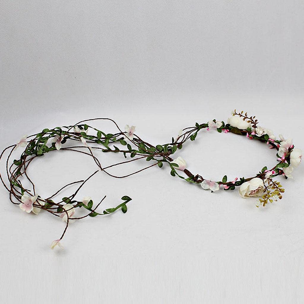 Enakshi® Wedding Bridal Headdress Headband Wreath Colorful Floral Hair Garland Decor|Clothing, Shoes & Accessories | Womens Accessories | Hair Accessories-image-24