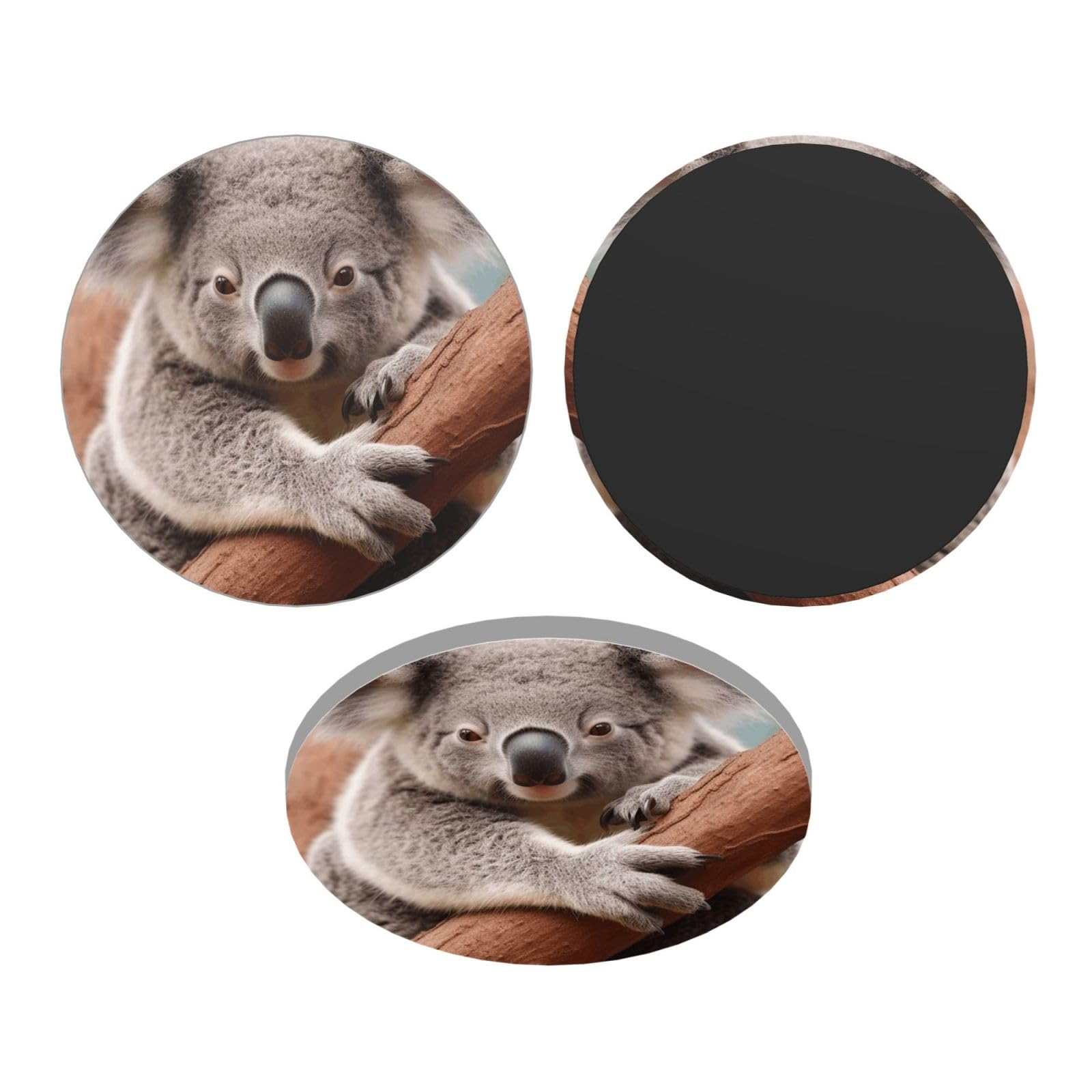 Mxzerfkgla Round Shape Fridge Magnets Waterproof Heavy Duty Small Magnets For Fridge Cute Koala Refrigerator Magnets Mini Acrylic Cute Decorative Magnets For Crafts Home Kitchen Office Whiteboard Decor