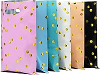 Kopokita 30 Pack Party Favor Goodie Bags - Colorful Treat Bags with Handles for Kids Birthday, Baby Shower, Weddings