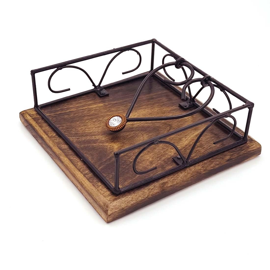 Zyntix Tissue Paper Rack Napkin Stand Square Napkin Holder Tissue Paper Holder for Dining Table Tissue Holder for Dining Table Napkin Holder Tissue Rack for Facial Napkins 1