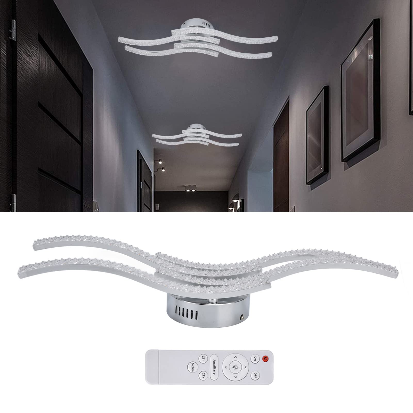Plafón LED con Mando a Distancia, 64W de Ahorro energético.