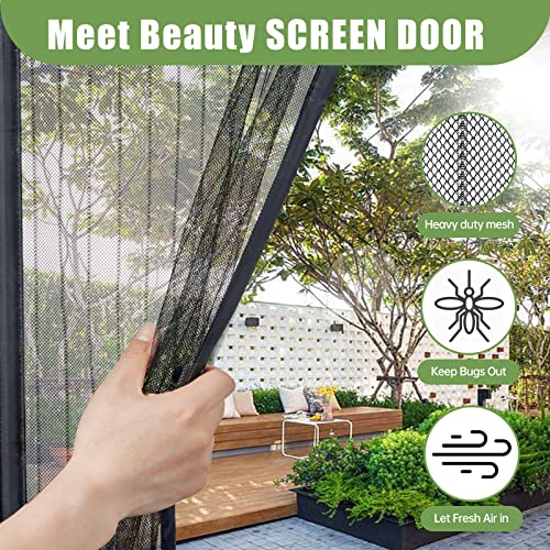 Mosquito Net Door Magnetic Mosquito Net Customized Door Curtain Anti-Mosquito Door Curtain for Hallways Doors - Image 3