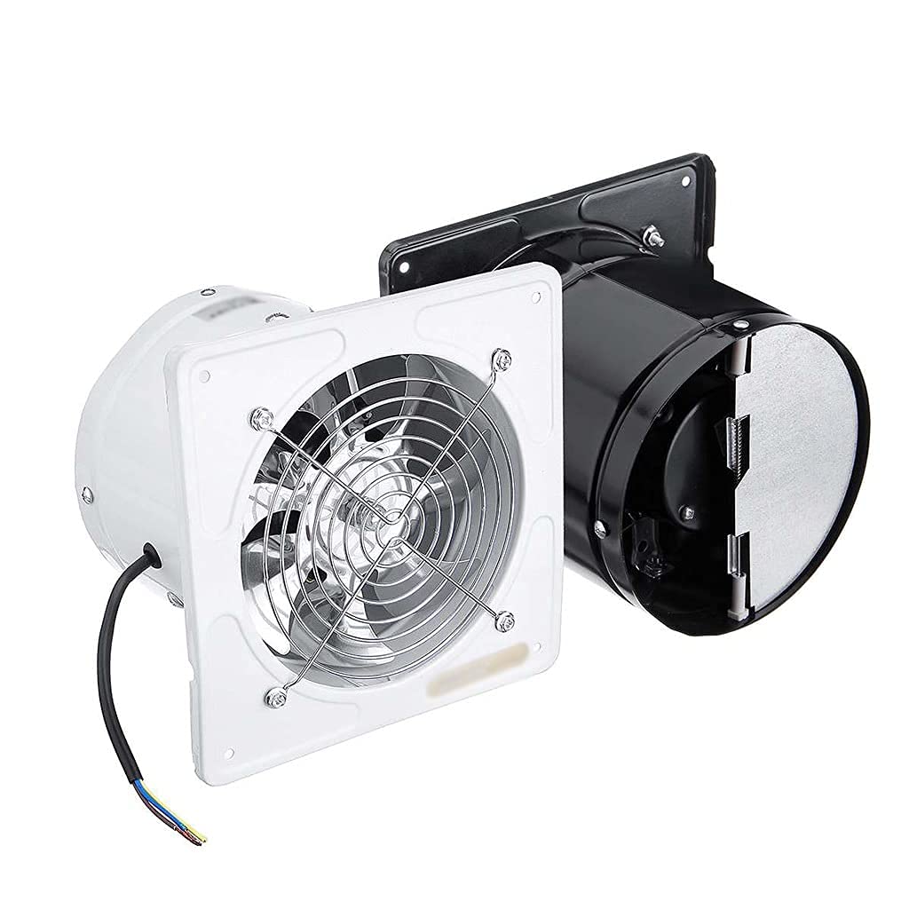 Ventilator 4''6''8'' Pijp Duct Plafond Ventilatie Blower Booster Venster Afzuigventilator Wc Keuken Muur Vent Fan ( Color : 6inch , Size : Nero