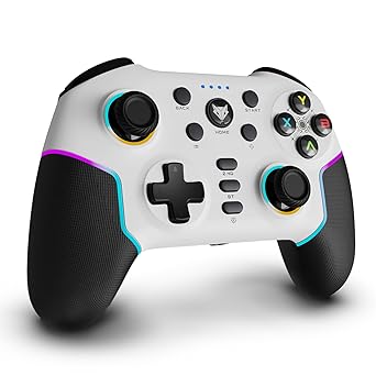 EvoFox Elite X2 Pro Gaming Controller for PC, Tri-Mode 2.4G/BT/Wired Gamepad, HallSense Magnetic Triggers&Joysticks, 1000Hz Polling, RGB, Replaceable JoySticks,Turbo Mode, 16h Battery(White) - image, photos