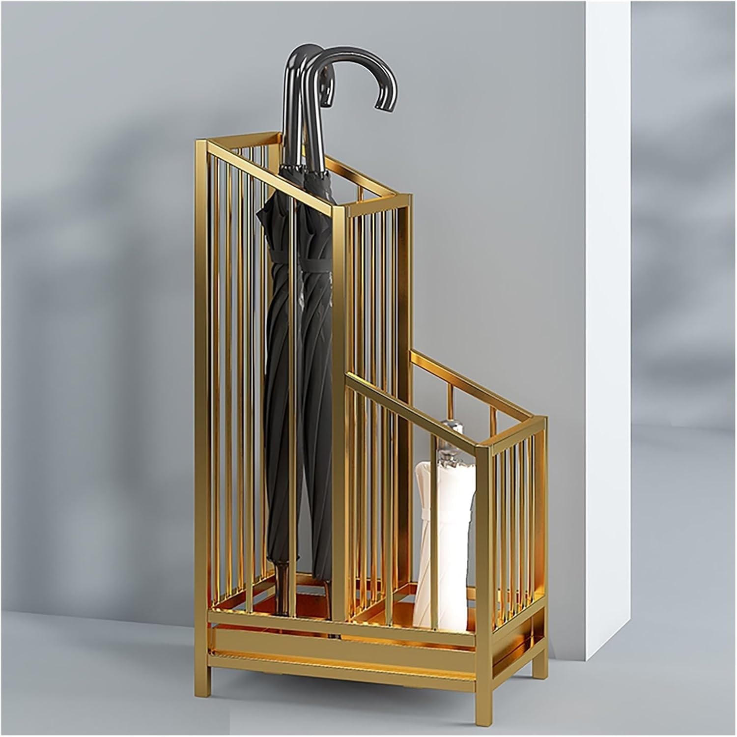 FCXWEVR 2in1 Umbrella Holder & Draining Stand for EntrywayIndoor Organizer for Long and Folding Umbrellas SpaceSaving Design Ideal for Home & Office Use