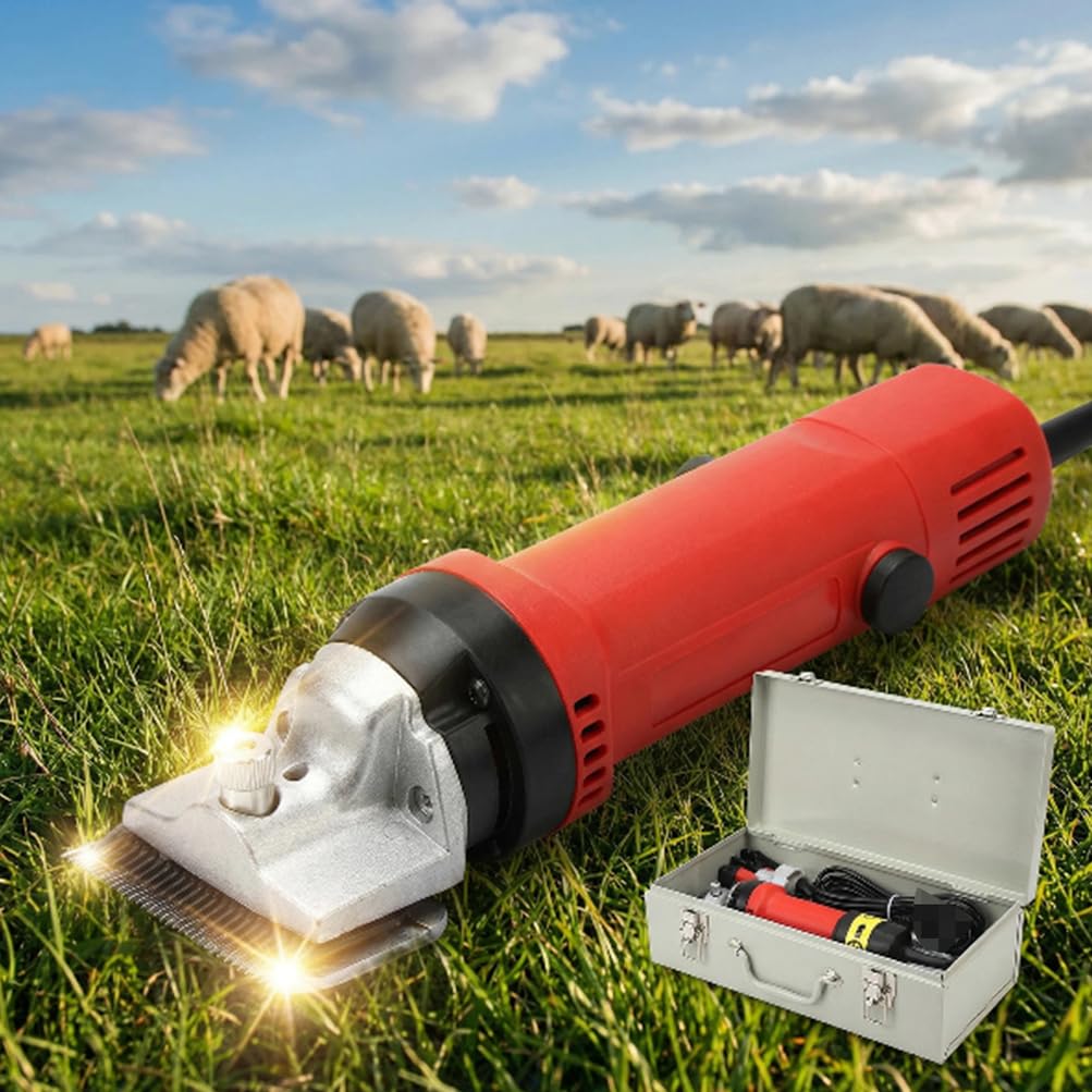 690 W/220 V Kit per toelettatura per Bestiame da Fattoria Elettrico Tosatrice Professionale Resistente per tosatura per Animali per capre, Pecore, bovini, peli Spessi, Cani