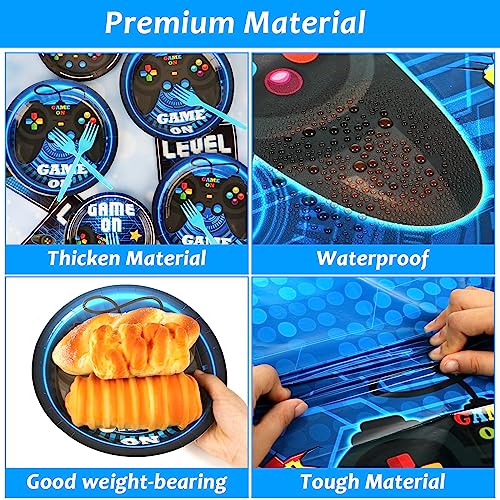 Gisgfim MM1239COM Video Game Party Supplies Tableware Set thumb #3