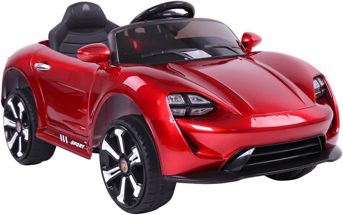 Kids Ride-On Electric Car, 6V Battery Powered Ride on Vehicle, Parental Remote Control And Foot Pedal Modes with MP3 Player, Headlights, Horn for Child Toys,Red