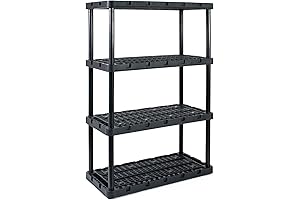 Gracious Living 4 Shelf Fixed Height Ventilated Heavy Duty Storage Unit 18...