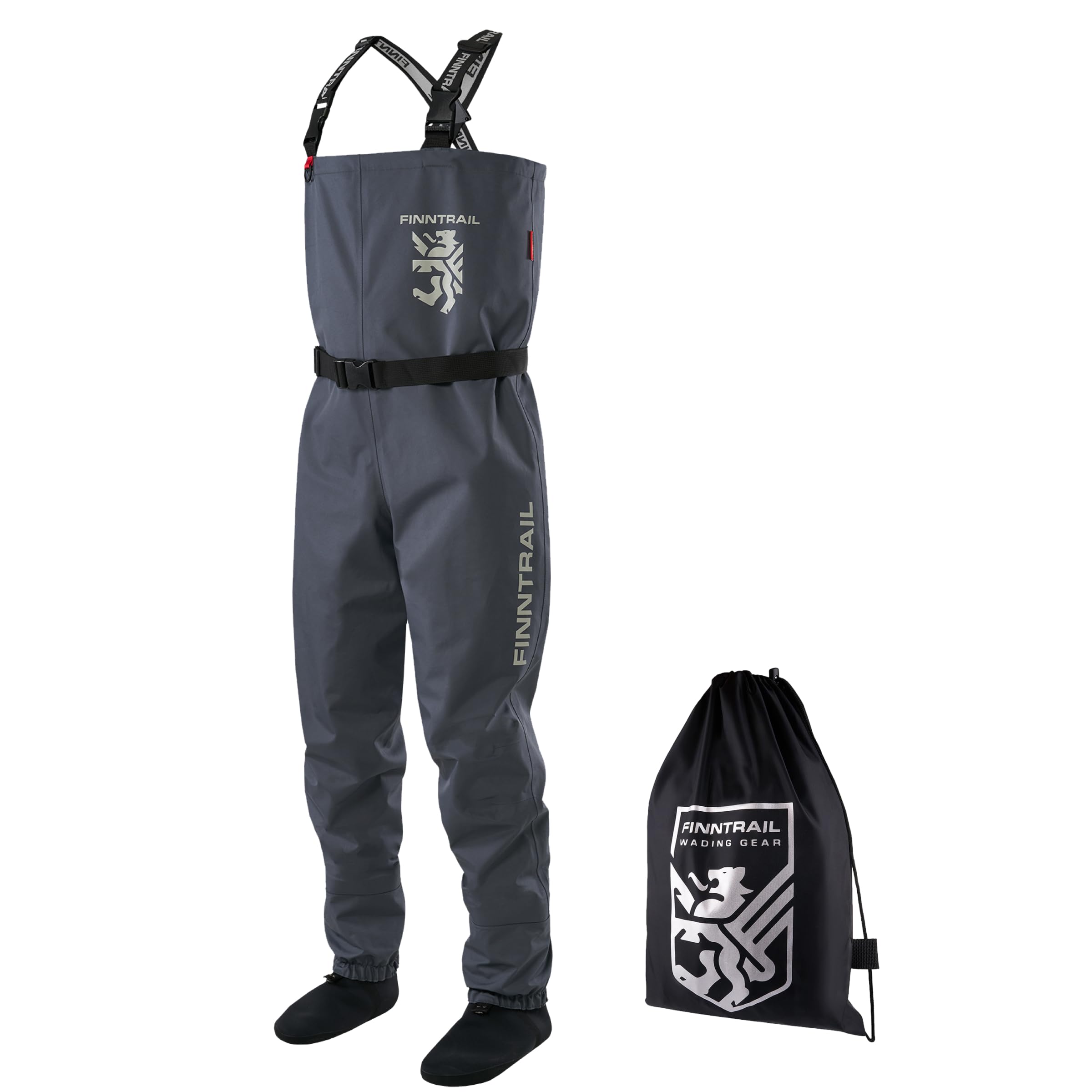 Finntrail Men's Stockingfoot Chest Waders Timber (Small King, Dark Grey)
