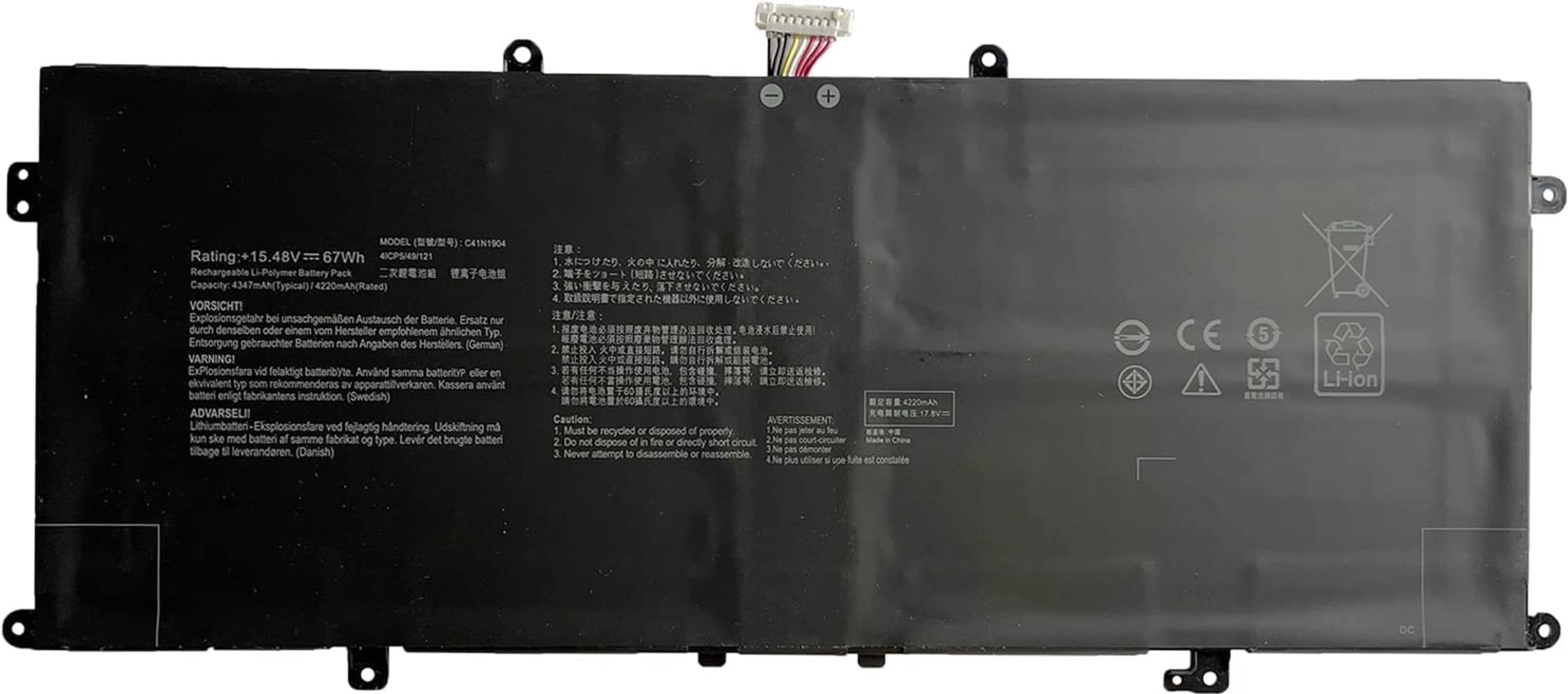 BLESYS Batterie C41N1904 67Wh Pour ASUS ZenBook UX325 UX363 UM325 S435 - Compatible UX325EA UX363EA Etc.