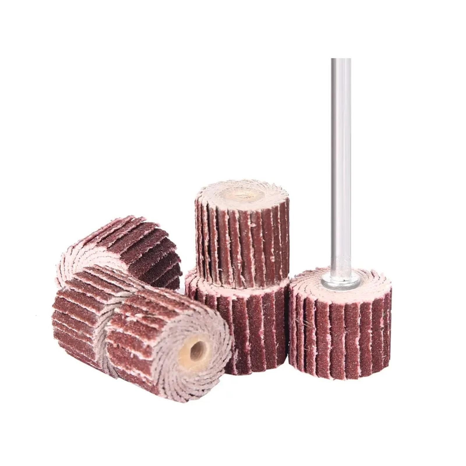 50-teiliges Schleiftrommel-Set, Lamellenschleifpapier for rotierende Schleifwerkzeuge