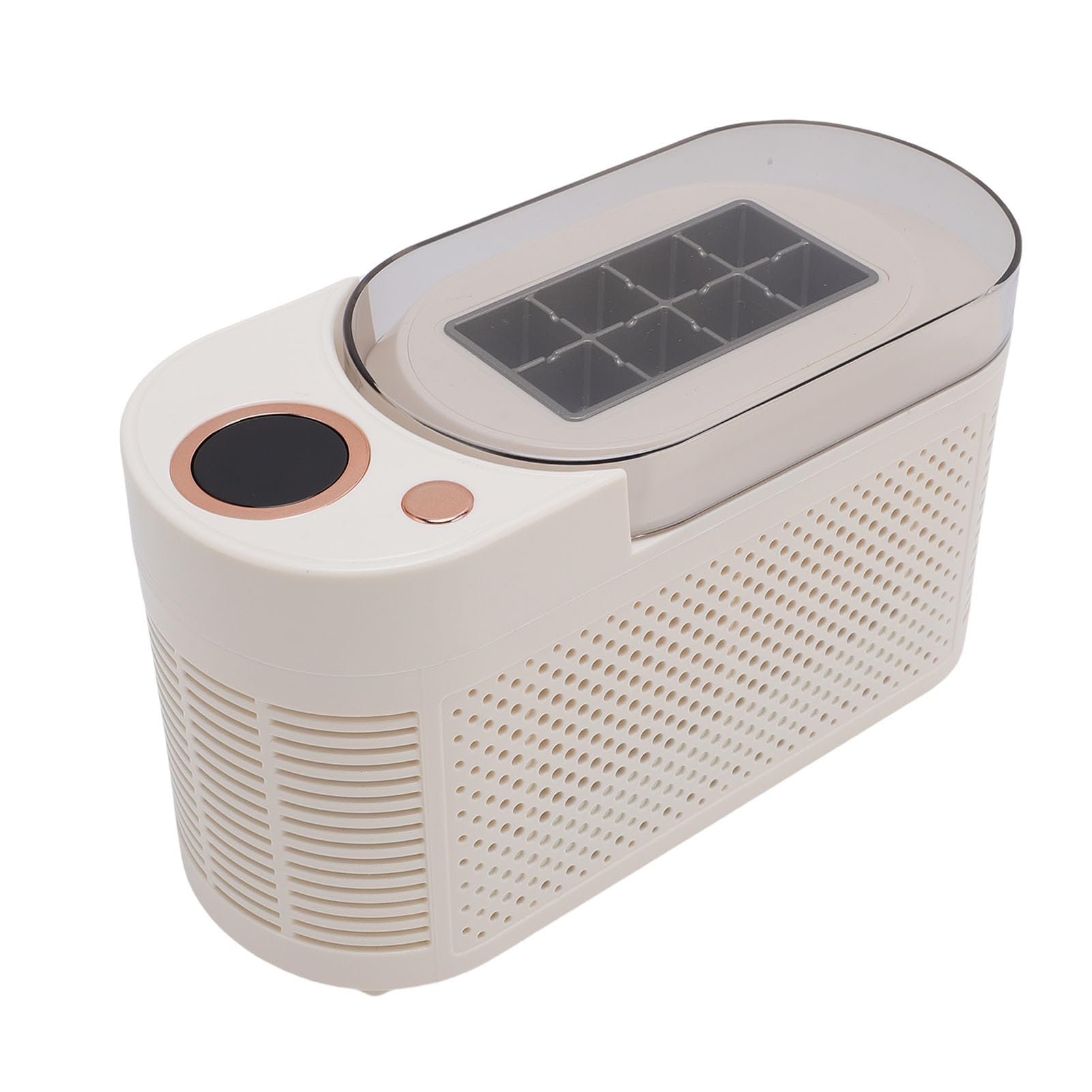 Mini Macchina per il Ghiaccio da Bancone da 120 W, Produce 8 Cubetti in 10 Minuti Macchina per il Ghiaccio Portatile Automatica con Cavo di Alimentazione per Auto e Supporto (Spina europea)