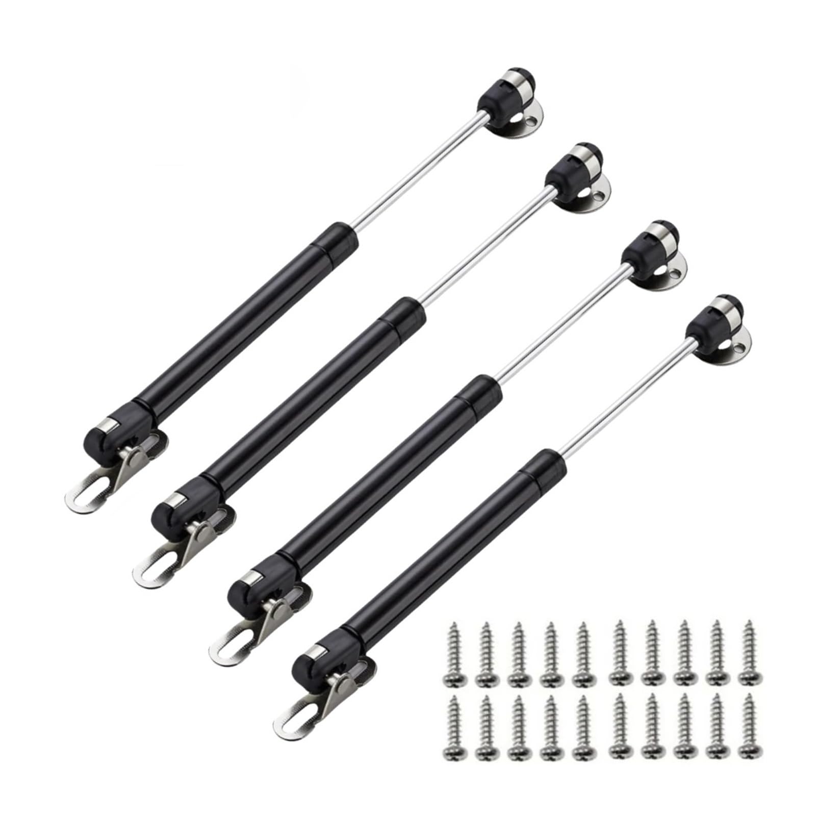 6 8 10 12 Inch Gas Strut Hinge 100N 10KG Spring Stay Lift Support for Kitchen Cabinet Cupboard Door Lid(4Pcs Black,10 Inch)