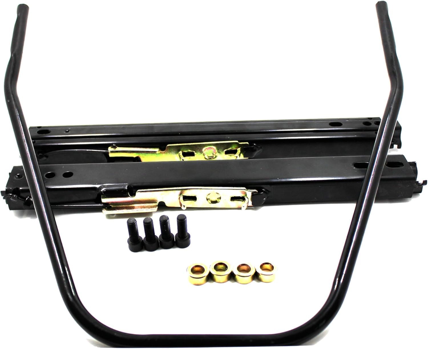 MIAUTO Guias Correderas para Bases de Asiento, Ríeles para Asientos Adaptables, Carrileras para Asientos,Palanca, para Asiento de Conductor, Negro (Y-G469B-Universal)