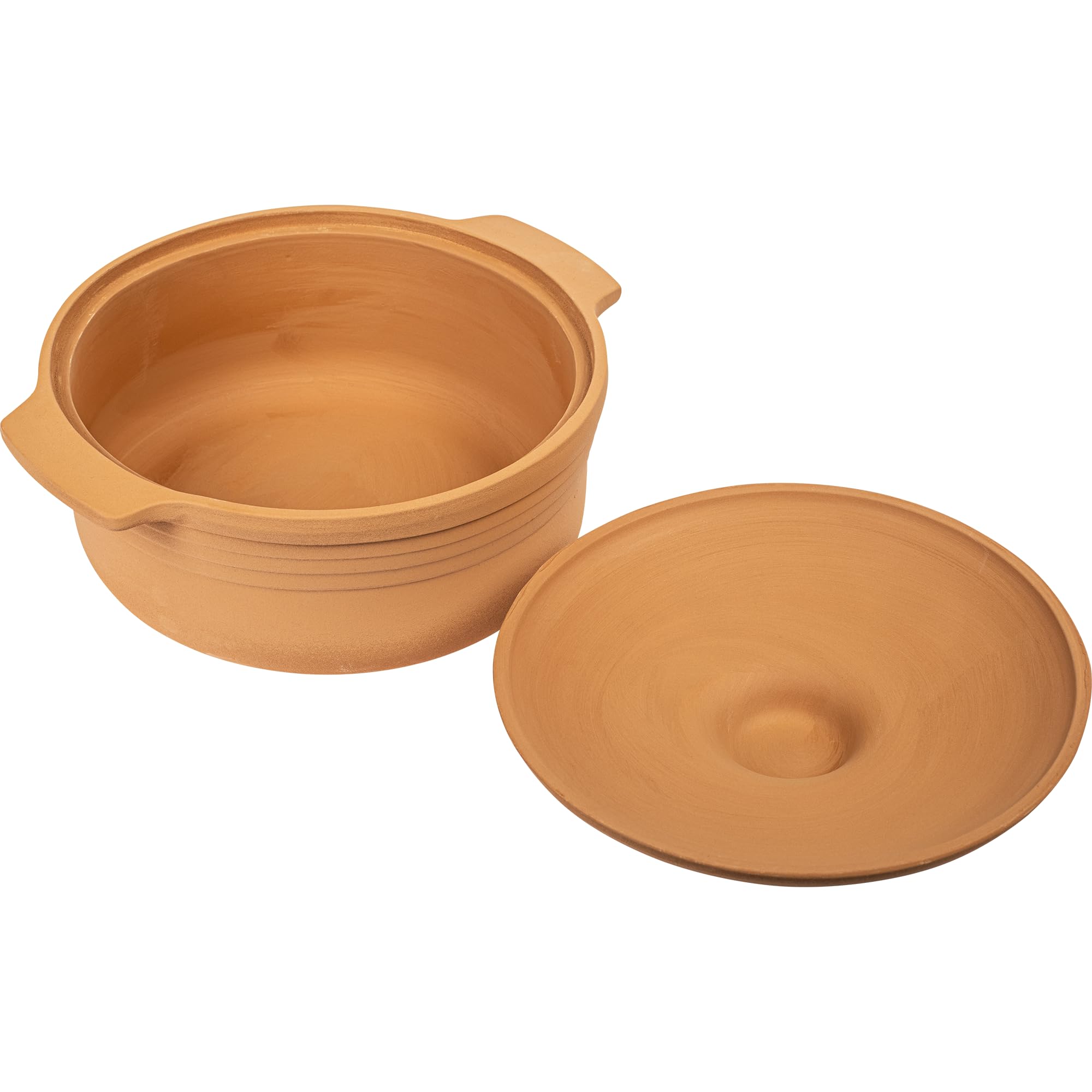 Browin 770612 Olla de Barro 4 L, una Olla para Hornear Pan, Pollo, Hornear Platos en el Horno, con Tapa
