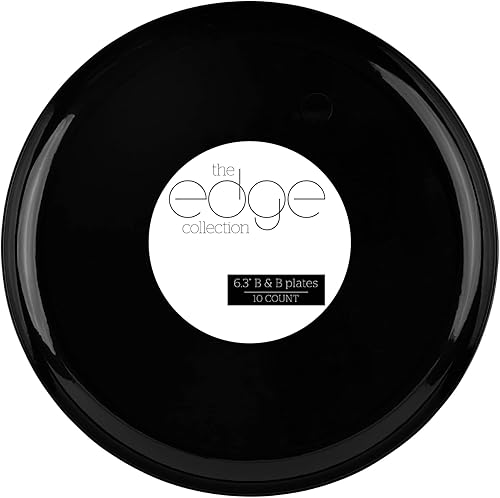 PLASTICPRO Paquete de 30 platos de plástico de 6.3 piezas Edge Collection Beige Premium pesado elegante vajilla desechable beige