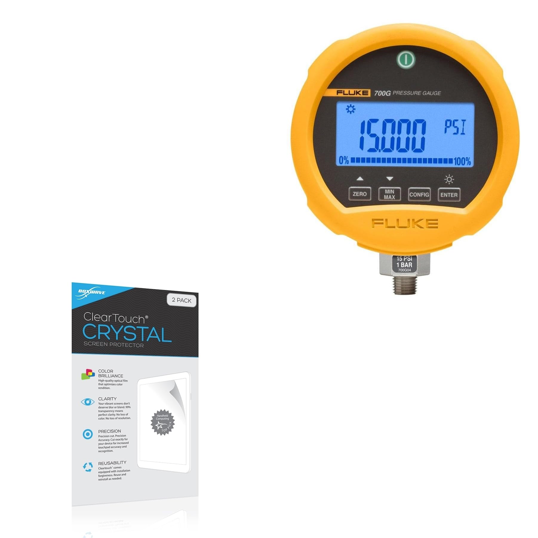 BoxWave Screen Protector Compatible with Fluke 700G - ClearTouch Crystal (2-Pack), HD Film Skin - Shields from Scratches