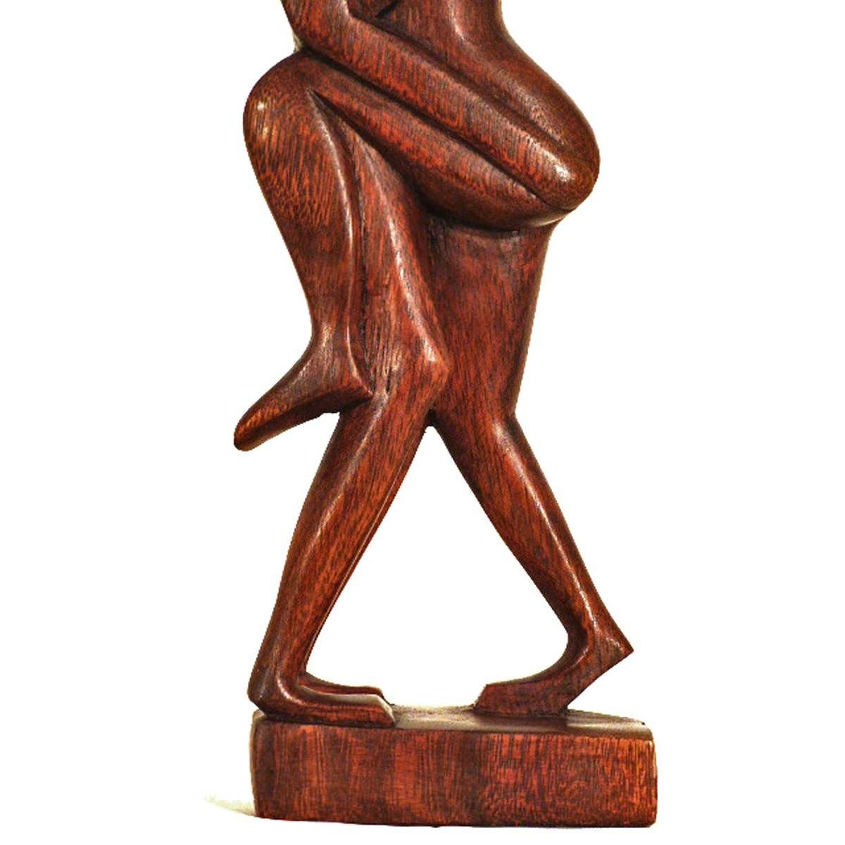 Simandra Holz Figur Skulptur Abstrakt Holzfigur Statue Afrika Asia Handarbeit Deko Akt Größe 30 cm