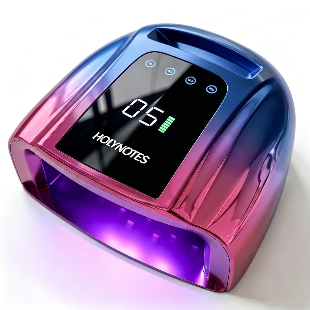 UV Nail Lamp, 96W Cordless Professional Rechargeable UV LED Portable Lamp, 4 Timer Setting and Smart Sensor Gel Nail Dryer, Ideal for Training, Nail Art Practice, Home &amp; Salon
