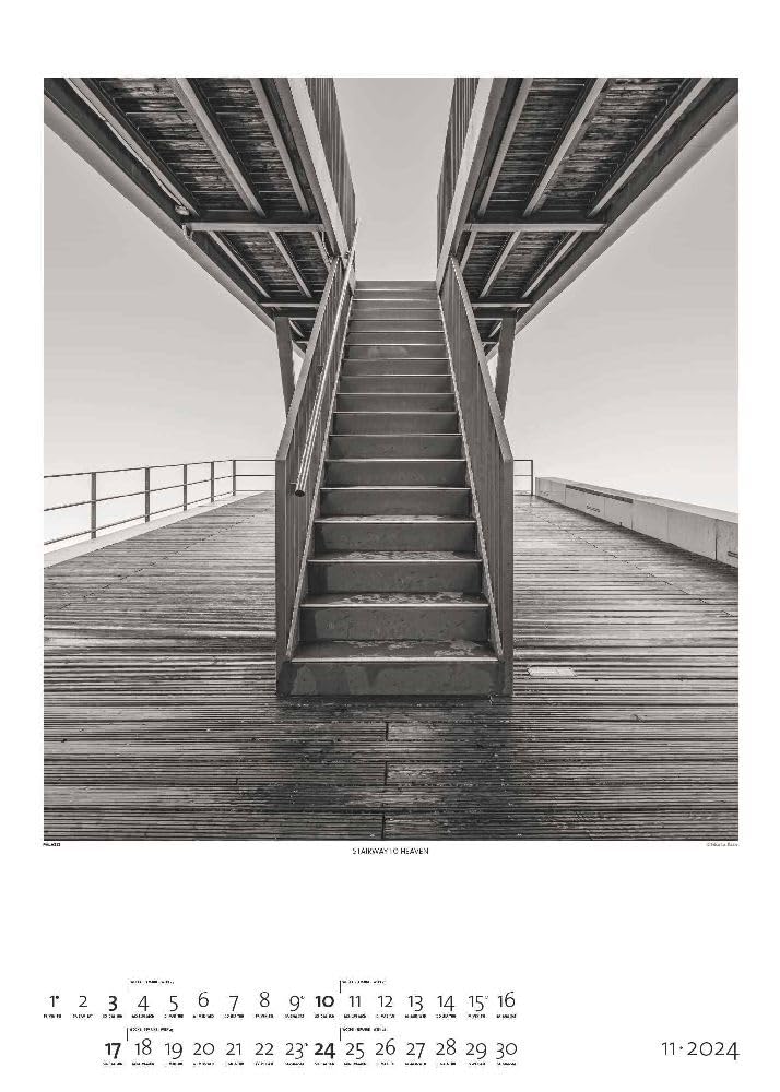 Black & White 2024 - Bildkalender 50x70 cm - Wandkalender XL - schwarz-weiß - Kunst - Hochformat - Palazzi: Fine Art Photography