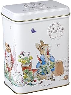 New English Teas Beatrix Potter Peter Rabbit Tin with teabags BP12, English Breakfast Tea, 40 count