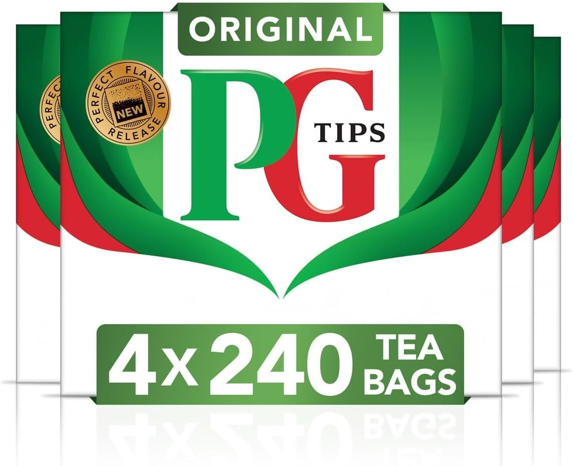 PG Tips Original | Black Tea Bags Bulk | Refreshing, Flavourful & Full-Bodied Black Tea | Perfect Flavour Release | 4 x 240 Tea Bags | 960 Plant Based Biodegradable Teabags